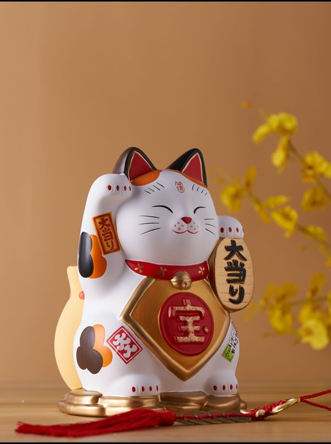 YS-11942215 Yakushigama 药师窑 Money Bag Forrtune Cat 招财猫 (L)