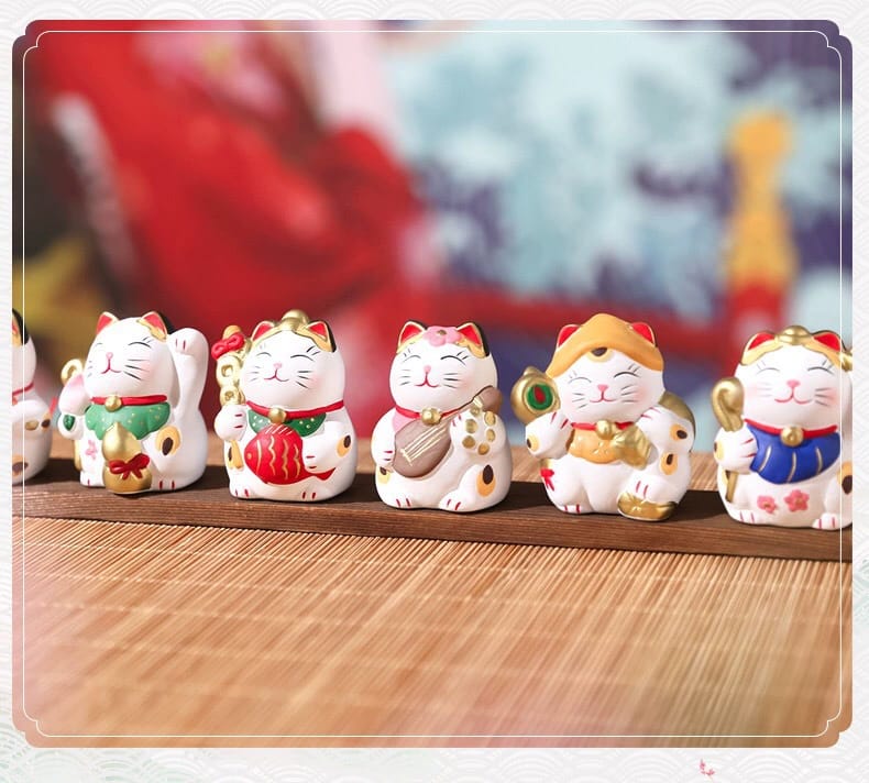 LM-410493 Le Miao Seven Lucky God Fortune Cat Gift Set (M)