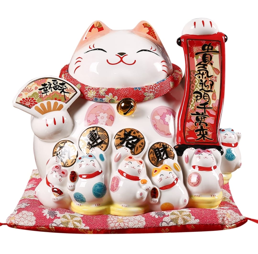 L-2358023 Jin Shi Gong Fang Chubby Fortune Cat (L)