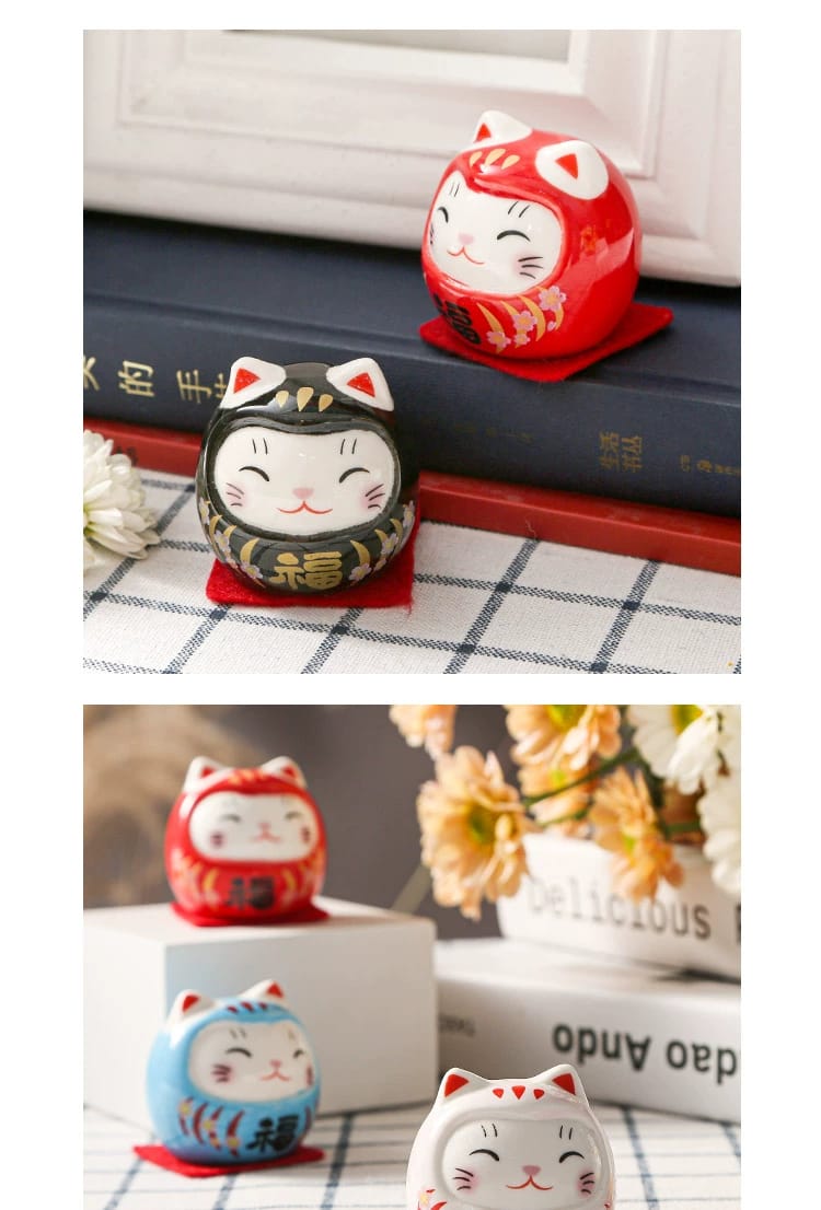 OAA-094247-OAA-094250 Set of 5 Daruma & FortuneCat (S) (4 Designs Available)