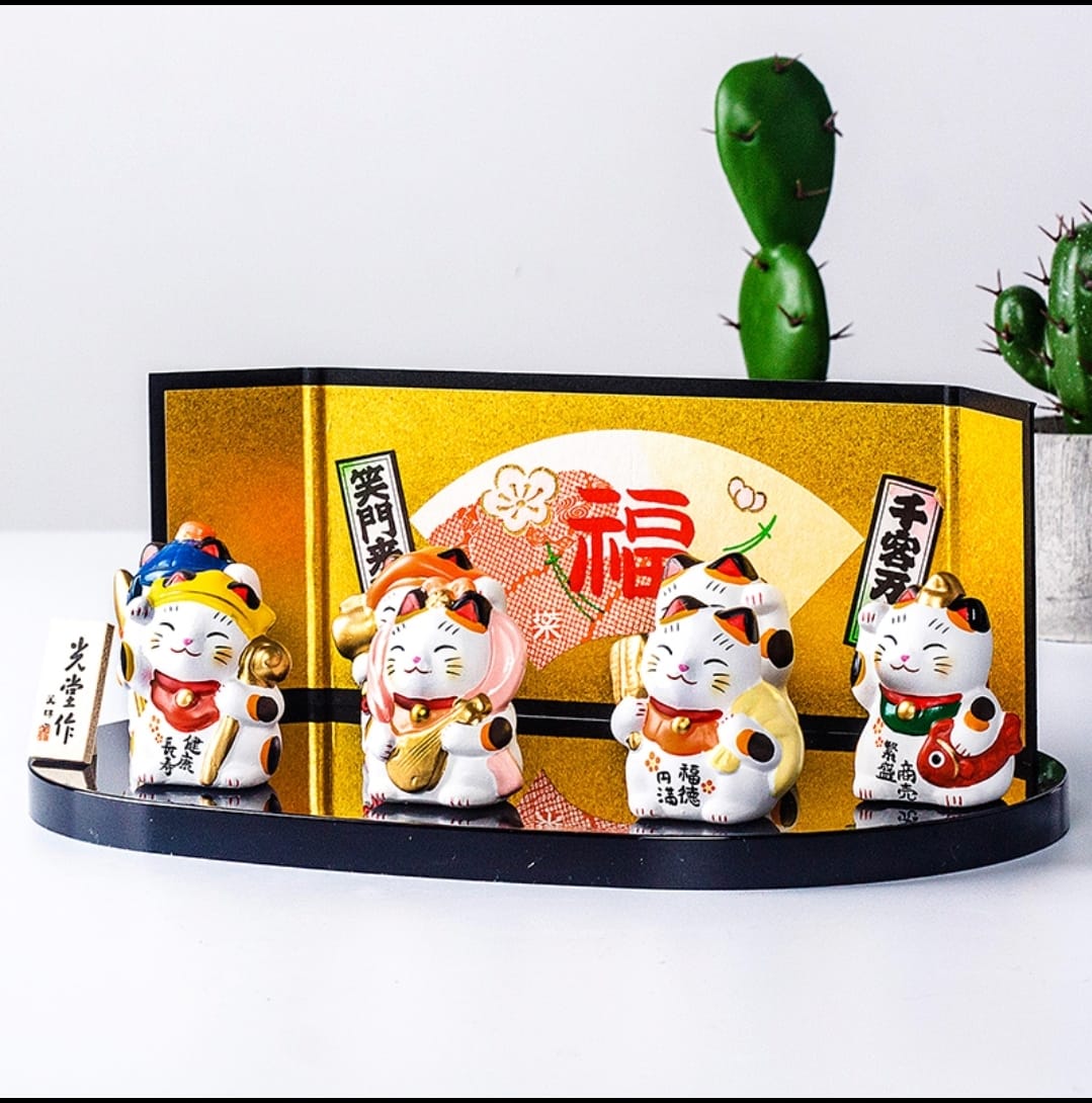 YS-1283745  Yakushigama Seven Lucky God Fortune Cat(M)