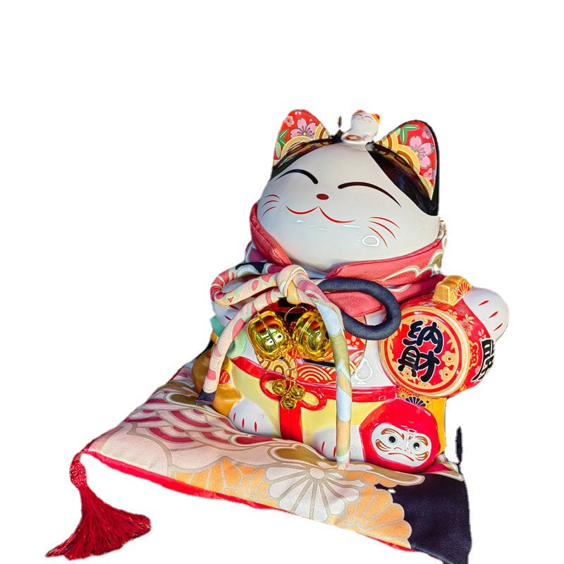 LM-444029 Le Miao Fortune Cat w Daruma (XL)