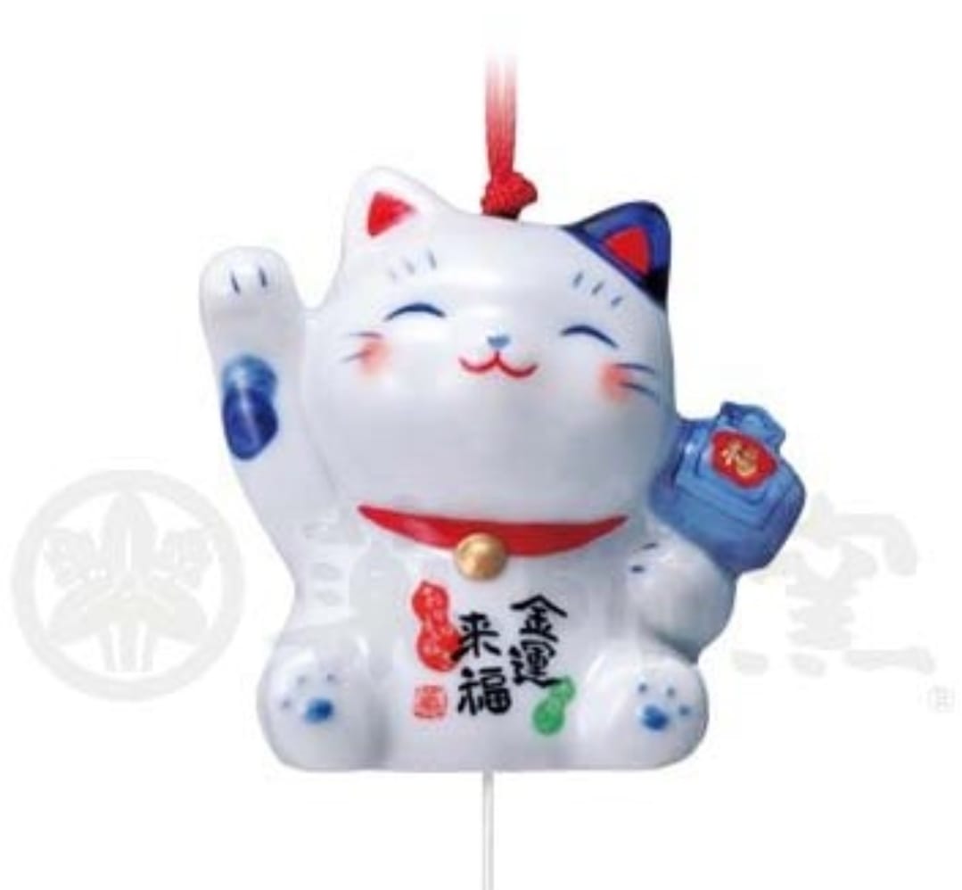 YS-1360901 Yakushigama Mallet Fortune Cat Wind Chime(S)