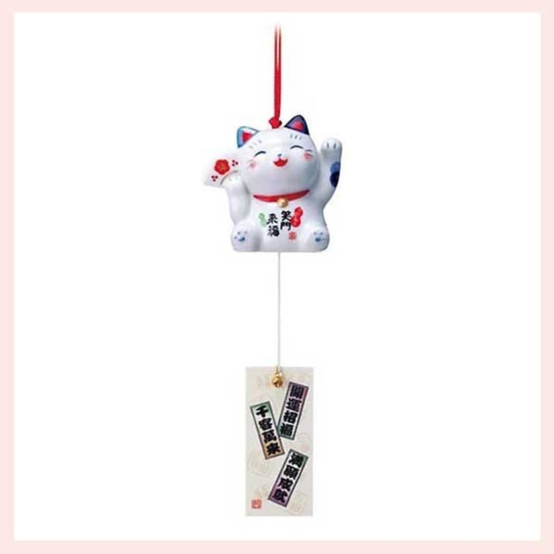 YS-1360901 Yakushigama Mallet Fortune Cat Wind Chime(S)