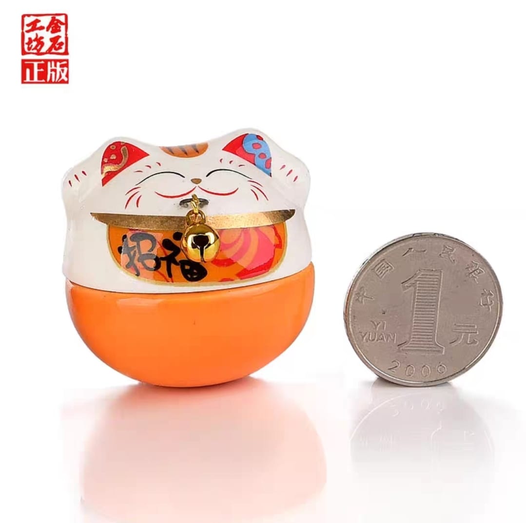 S-4905041 Jing Shi Gong Fang Mini Bu Dao Weng Fortune Cat (S)