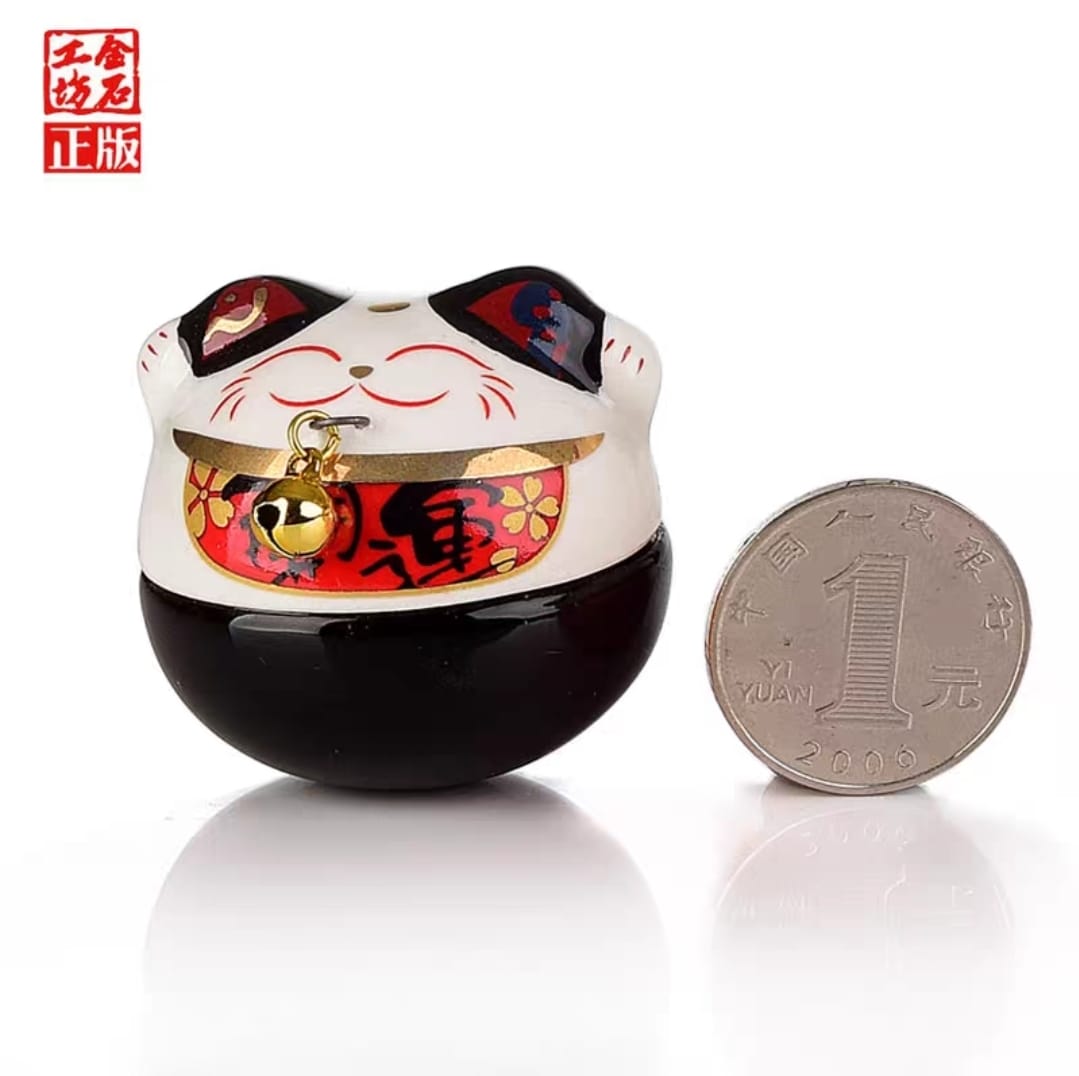 S-4905041 Jing Shi Gong Fang Mini Bu Dao Weng Fortune Cat (S)