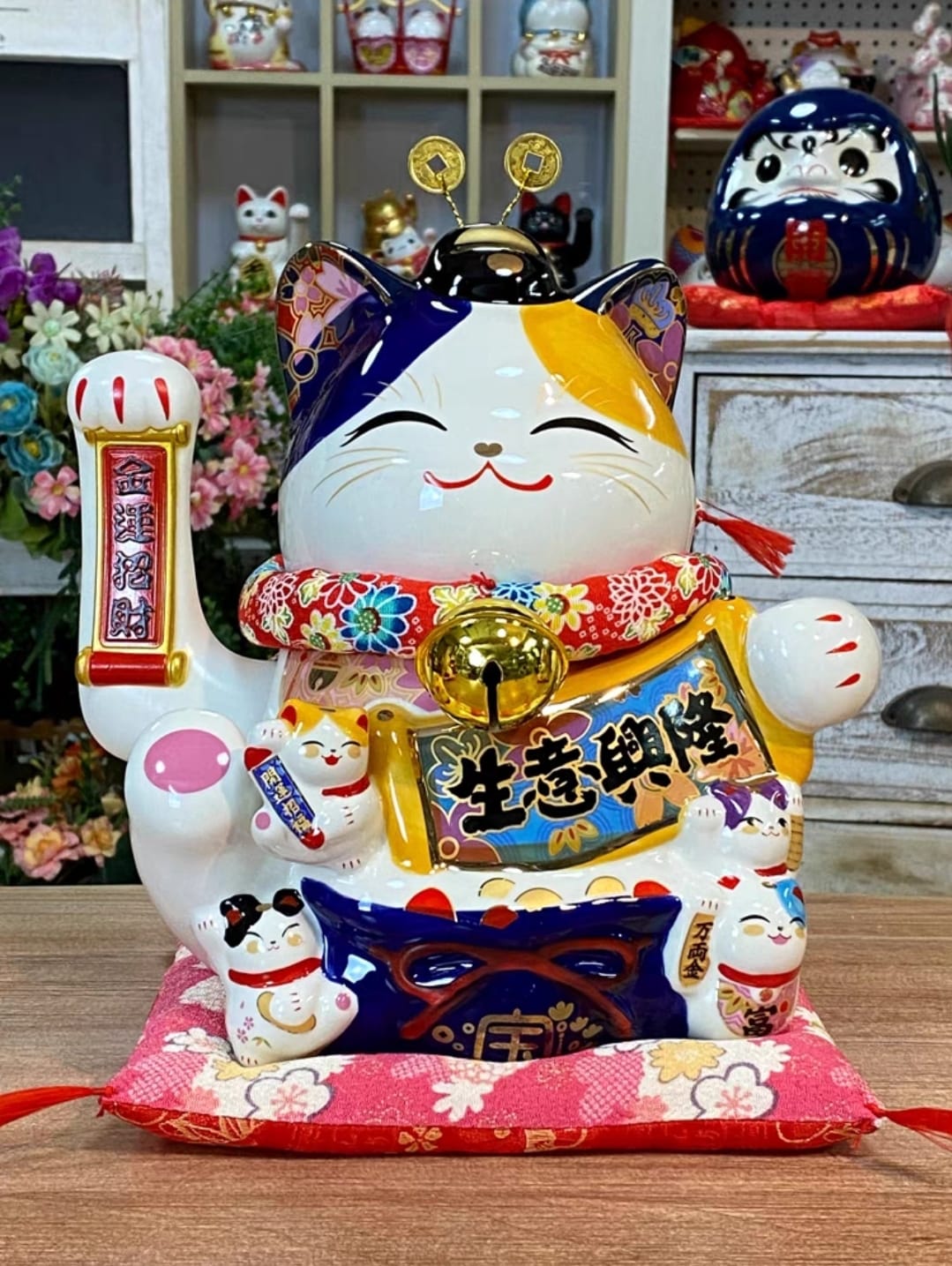 L-556028 Jin Shi Gong Fang Business USB/Batt Waving Hand Fortune Cat (L)