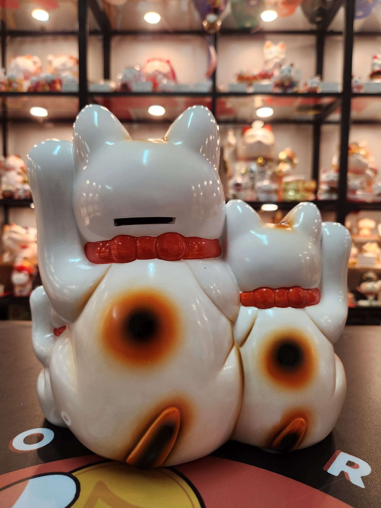 JP-466423 Tokonameyaki Traditional Trio Fortune Cat (L)