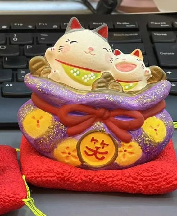 LM-550801 Le Miao Ceramic Hand-Made FortuneCat (S)